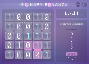 Binary Bonanza Level One Playing