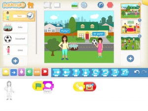 Scratch Jr Screenshot (Retireved from https://itunes.apple.com/au/app/scratchjr/id895485086?mt=8)